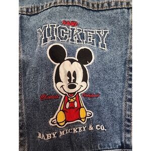 Vintage‎ Baby Mickey Denim Jacket 24 Months Embroidered